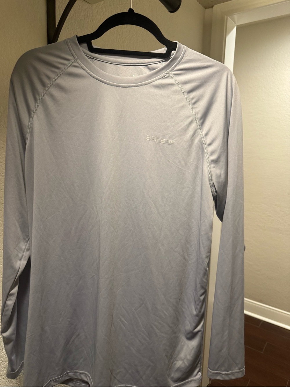 Baleaf Light Gray Long Sleeve Performance Tee
